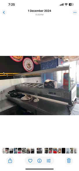 فرنی پیتزا لۆک لۆک 
‎بەرادی پیتزا 
‎بەرادی مقەبیلات لۆک
‎قەلایە فنگر
‎گرێل
‎شەوایە ٤ چاو لۆک
‎٤ مێزی ئستیلی اصلی
‎٤ مێزو ٨کورسی
‎٢ بەرادی عەرزی
‎١ مجەمیدە
‎عەجانە 
‎٤ مێزی  رەفە
‎مرەشەحێکی ٣ م بە دەکتو ساحیبەکەیەوە 
‎موبەریدە عەرزی 
‎قاپ سەرقاپ چەقۆ  عصارە زۆر شتیکەی وردە 
‎سنگی قاپشتن 
‎مەغسەلی دەستشۆر
***********
*********** السليمانية
