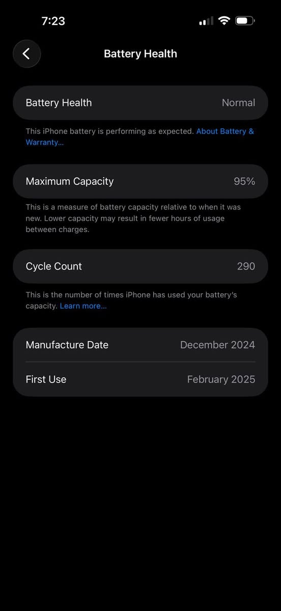 السلام عليكم 16برو ماكس شريحة بطارية 95الجهاز كلش نضيف ويا كارتونة وكفر السعر 1350)مكاني السماوة ***********)
