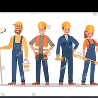 كادر عمل كامل  مختص بجميع الأعمال     تنظيف هياكل + تنكير جدران+تفليش ...