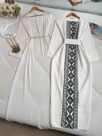 فستان مع توب • شيفون دابل تركي • مقاسات ٣٨-٤٨