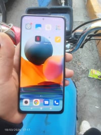 ريدمي نوت 10 برو 5G كفالة الموبايل فقط كسر بسيط بالضهر مثل ما موضح بال...