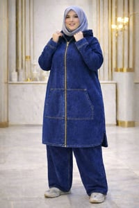 فستان العيد • مقاسات ٤٨-٧٠ • جنز كابوي