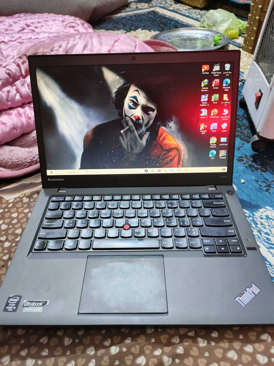 السلام عليكم لابتوب لينوفو للبيع حجم 14
Lenovo thinkbad T440

الجيل 4 كوراي 5 

الرام 8 قابل للتطوير

الهارد 256 SSD قابل للتطوير 

كارت الشاشة VGA 4G

الكيبورد عربي انكليزي ليزري 

الون اسود 

بغداد العبيدي السعر 170 وبي مجال 
*********** واتس واتصال
