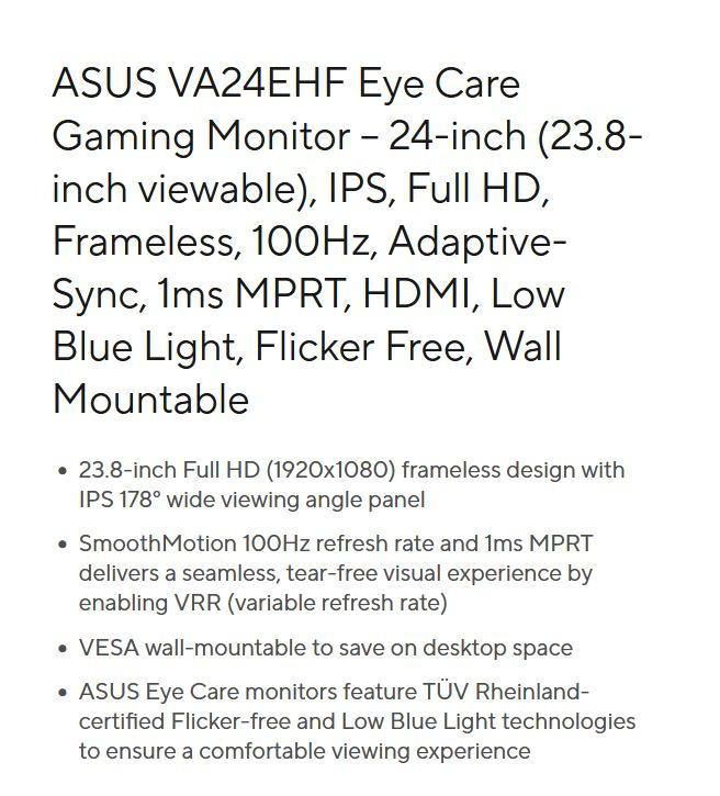 شاشة asus 
Full Hd 1920x1080
Ips 100h
سعرها ب105 الف بغداد, العراق


**إذا كنت صاحب هذا الإعلان وتريد حذفه لأي سبب، رجاءا أرسل رسالة إلى الدعم الفني**