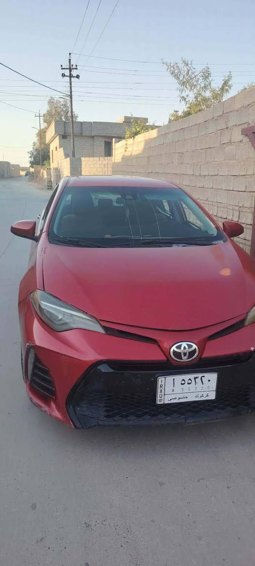 السلام عليكم
كورلا ٢٠١٩ 
اللون احمر 
ماشية٧٧  الف كيلو 
السيارة محرك كير بالشرط 
تايرات جدد 
صدر جديد
السيارة جديدة وما ناقصها برغي 
السونار مرفق بالمنشور 
للاستفسار الاتصال 
***********
السعر  ١٢٢ وبي مجال 
المكان كركوك  ناحية الزاب
