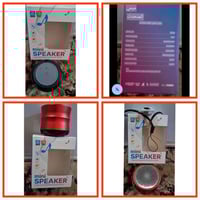 ميني سبيكر • احمر واسود • ذهبي