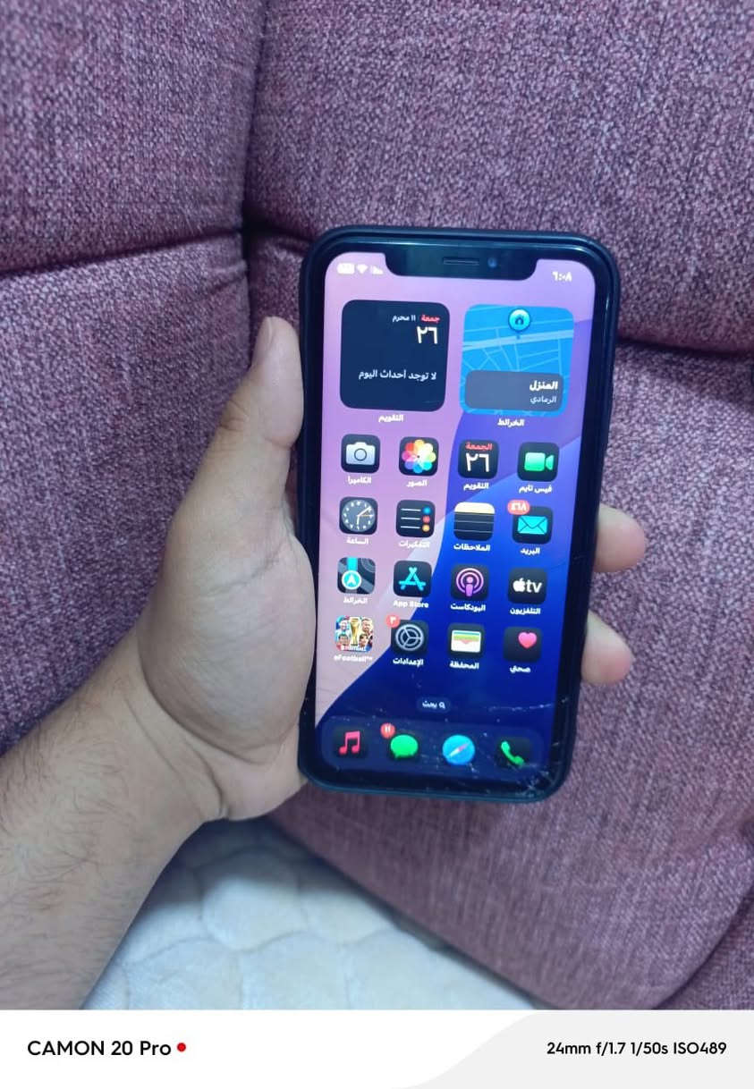 ايفون xr للبيع ذاكره 64 ضهر مفلش كلاس مفطر بس ما مثر بشي كامره شكل نوبات لخلفيه الباقي كله شغال السعر 75 بطاريه 97 شحن فول تواصل ***********
