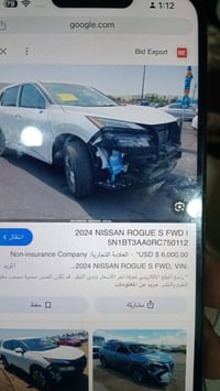 نيسان روج موديل 2024 سيارة جدأ نظيفة ماشيه 19 ميل فقط حادثه باب خلفي و...