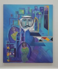 رمضان كريم ومساء الخير على الجميع لوحه للفنانه تمارا الشبخون بقياس 120...