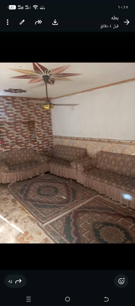 السلام عليكم  80 متر طابقين بناء حديث سراميك الشعله خلف جامع الجوادين قرب مجمع سعيد الاتصال ***********
