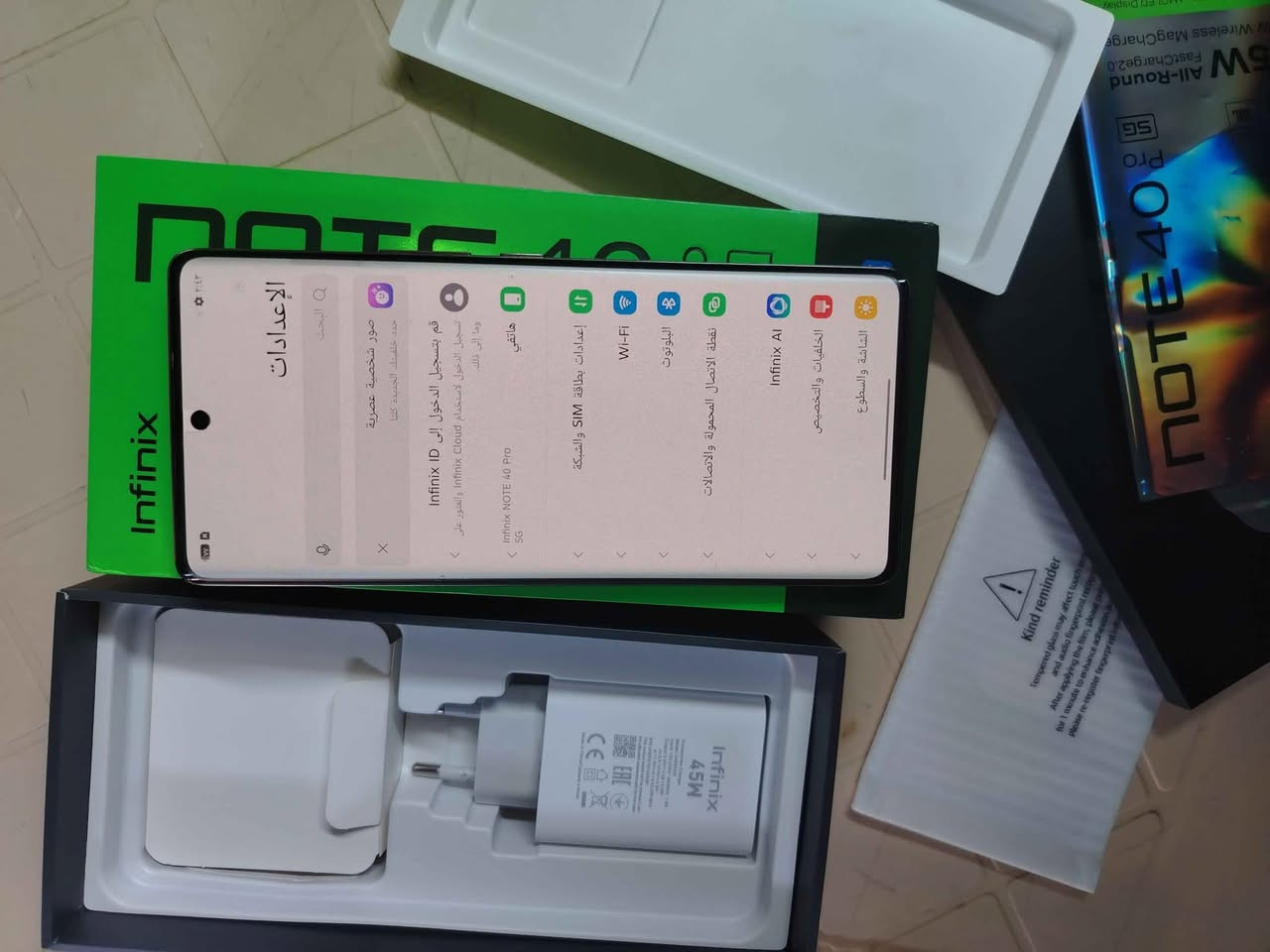 انفنكس نوت40برو 5g استخدام قليل الذاكرة 256 المعالج ميدياتيك 7020بلالعاب قوي شاشتة مقوسة اموليد 120hz بطارية 5000شحن45wيدعم شحن لاسلكي وعكسي صوت ستيريو jbl كاميرا 108تدعم تثبيت بصري كامرا أمامية 32 ضهر جلد واطار ألمنيوم جهاز مرتب أخو الجديد كامل ملحقات مع كفر ماك سيف ٣قطع وشاحن لاسلكي السعر 225الف مكاني بغداد العامرية للإستفسار الاتصال وتساب*********** بغداد, العراق
