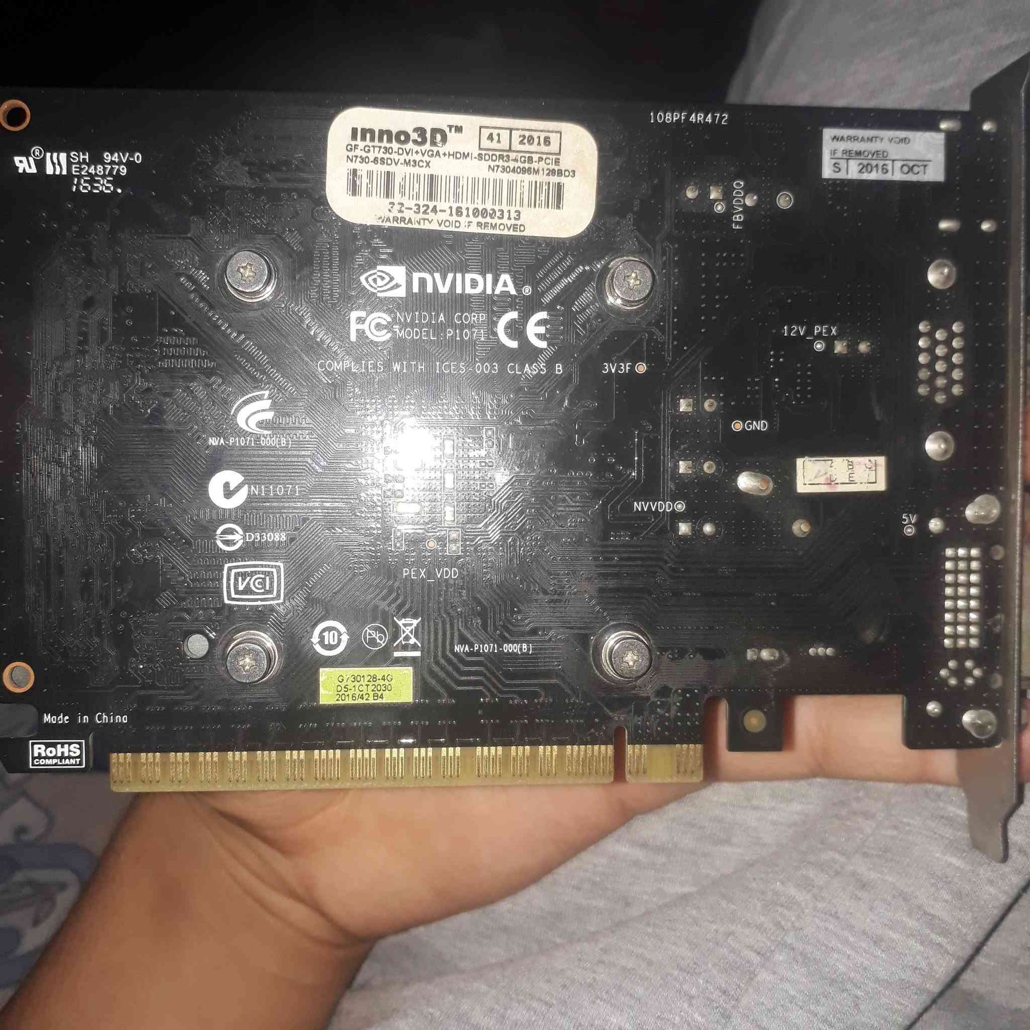 كرت شاشة GT730 4كيكة DDR3 شتريتة 55 لف هسة عندي دراسة فاريد بيعة 45 قفل اي استفسار تعال خاص


**إذا كنت صاحب هذا الإعلان وتريد حذفه لأي سبب، رجاءا أرسل رسالة إلى الدعم الفني**