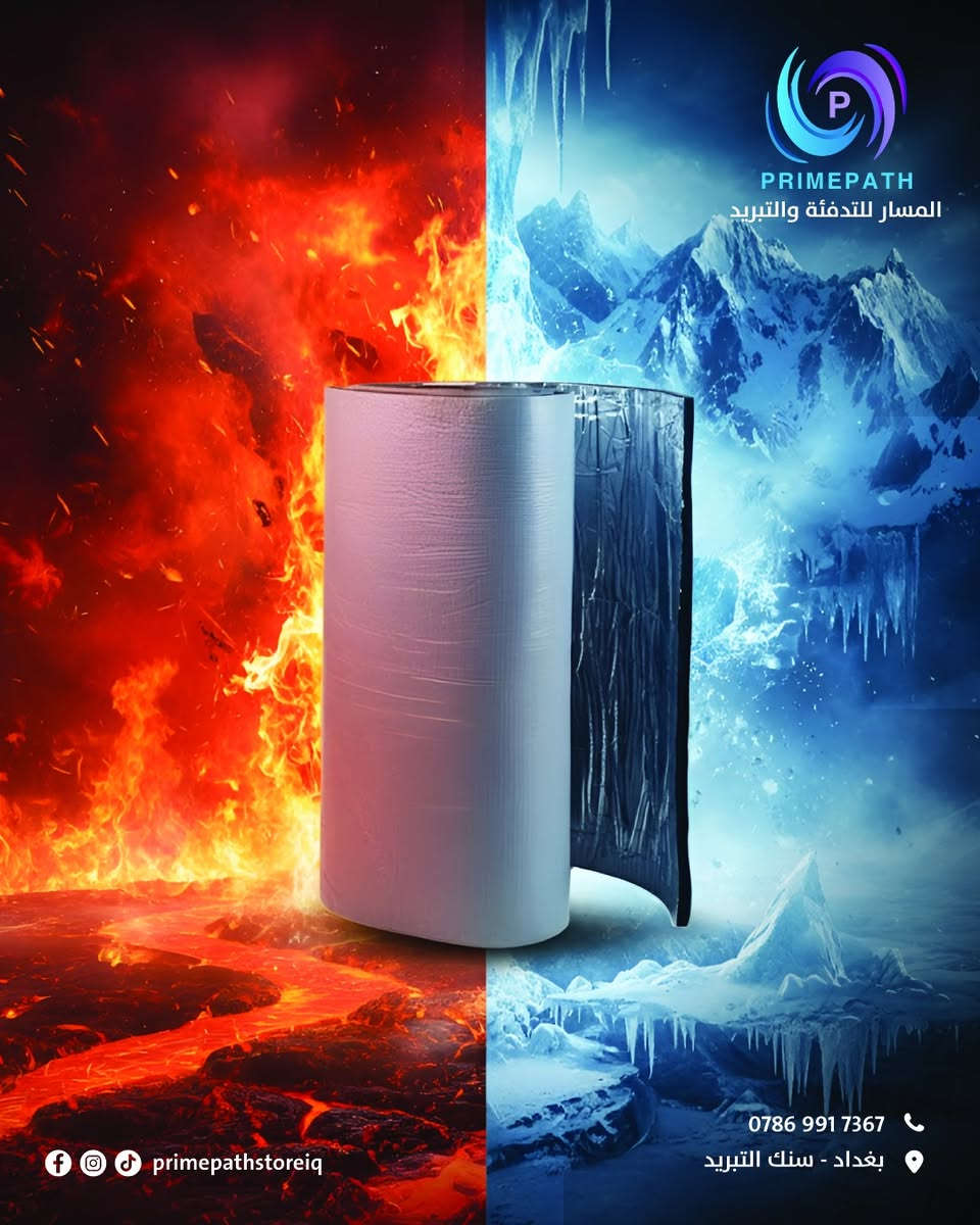 عازل حراري – صوتي 
هل تعاني من الحرارة و الصوت او الضوضاء المتولدة من اجهزة الطاقة و اجهزة التكيف والتبريد؟ 
الحل مع المسار للتدفئة والتبريد
المسار للتدفئة والتبريد
مجالات الاستخدام المثالية:
1. قطاع السيارات: عزل مقصورة القيادة، الأبواب، والسقف عن الحرارة والضوضاء الخارجية.
2. أنظمة HVAC: تغليف دكتات التكييف المركزي وأنابيب التبريد.
3. دكتات التكييف الخارجية والداخلية: العزل الأمثل للمجاري الهوائية في الأسقف المفتوحة والمناطق الصناعية.
4. عزل الخزانات والأوعية الصناعية: حماية فائقة للخزانات المعرضة لدرجات حرارة عالية أو البيئات الخارجية.
5. العزل الإنشائي: عزل الجدران، الأسقف المستعارة، والأرضيات في المباني السكنية والإدارية.
6. التطبيقات الصناعية: عزل الخزانات والآلات لتقليل الضجيج الميكانيكي.

نوفر لكم حلول متكاملة وفعالة لخفض وعزل الحرارة بالاضافة الى لكتم الصوت والضوضاء المتولدة.
للمزيد من المعلومات يمكنكم زيارة موقعنا الكائن في : 
بغداد – سنك التبريد – مقابل دائرة الكهرباء
او الاتصال على الرقم التالي: 
0786 991 7367
