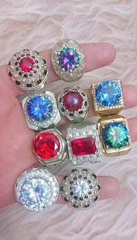 خواتم رجالية • نحاس مطلي فضة • لونه ثابت