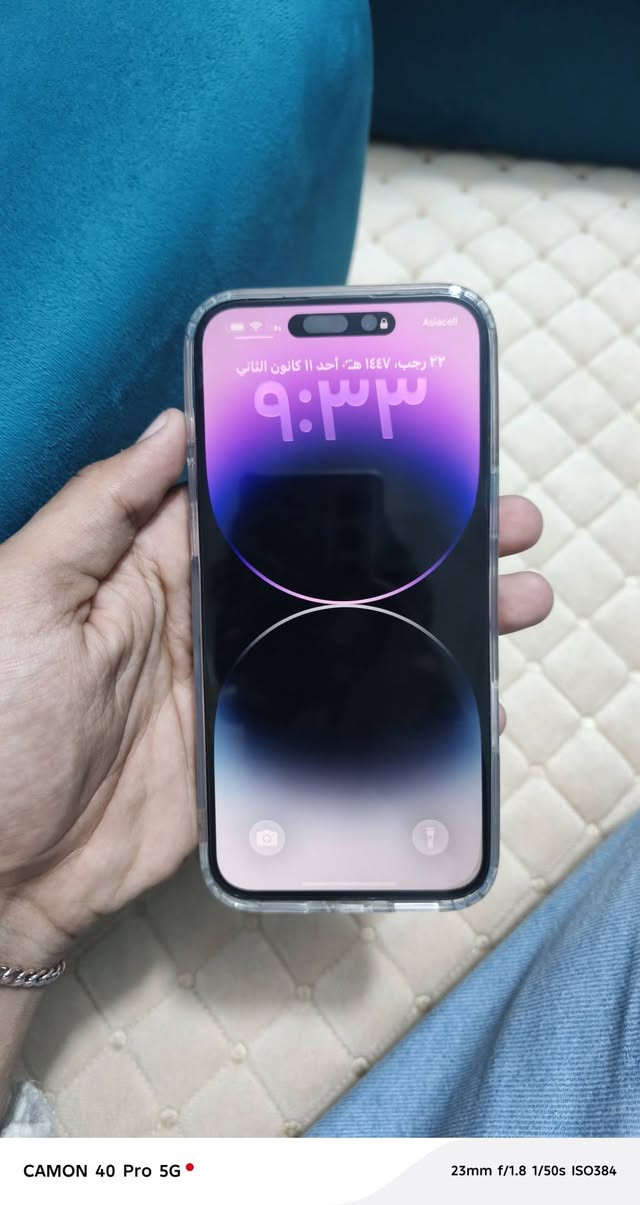 السلام عليكم  14pro max ذاكره 256بطاريه 80 شرق اوسط جهاز نضيف وحلو فقط كيبل ظهر مفطر جهازز مامفتوح  مخليه لزكه 17 خلفيه حمايه وجماليه  السعر 625وبي مجال كربلاء الحرر ***********
