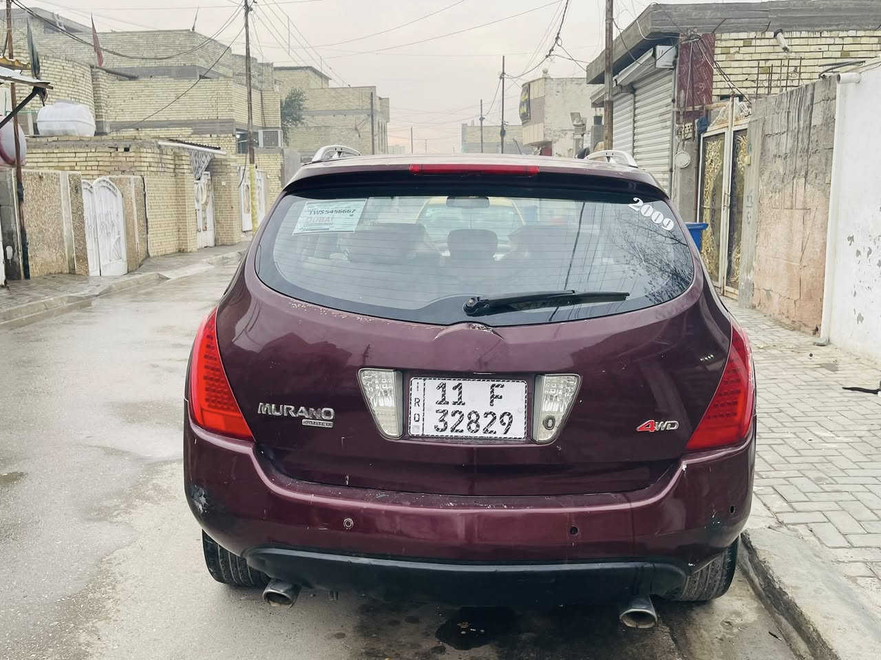 السلام عليكم بيع او مراوس حسب القناعه
السعر 55 وبيهه مجال رقم بغداد دولي تحويل مباشر 
نيسان مورانو مديل 2008 كير ومكينه خير من الله 
فول مواصفات فتحه بنرامه 
تبريد بوري مكسور فقط 
حداده 80‎%‎ بيهه نواقص بسيطه جدا 
مصبوغه عام للجماليه وارد امريكي ضربتهه جاملغ خلفي فقط 
مكاني بغداد العبيدي ***********
