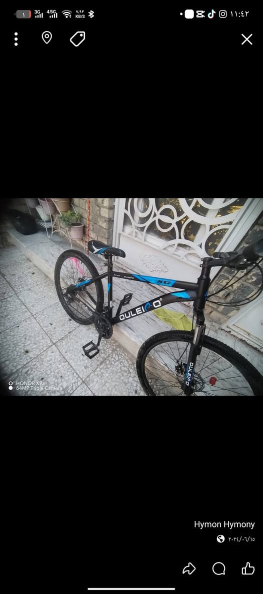 السلام عليكم ورحمة الله بايسكل حجم 24 صيني صجم مال تاير الخلفي واكع وآل البركات ميشتغلن المكينه  تشتغل وحده بس للبيع أو مراوس بطه 24 أو 26 السعر 70 وبي مجال رقم تلفون🩷 *********** العنوان الأمين الثانيه شارع الرامل
