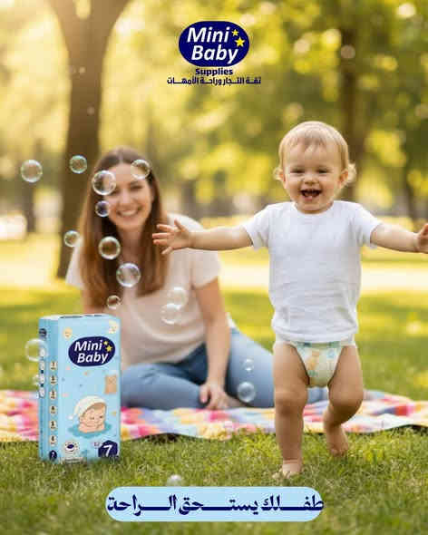 حفاضات ميني بيبي بتصميمها الوقائي الرائع تضمن لطفلك الشعور بالصحة والراحة، وتمنحك أنت راحة البال.
📍 حفاضات ميني بيبي توفر أقصى درجات الجفاف بفضل نظامها المصمم بعناية، فهي تحتجز البلل بعيدًا عن بشرة طفلك لساعات طويلة، مما يمنع تهيج الجلد ويمنح طفلك شعورًا بالجفاف طوال النهار والليل 

📍 بفضل سطحها الناعم والقطني والأشرطة اللاصقة المريحة، والحواجز الواقية، تعد حفاضات ميني بيبي الخيار المثالي لطفلك

التعبئة في لكيس الواحد
رقم 1 : ( 86 ) 
رقم 2 : ( 80 )
رقم 3 : ( 70 ) 
رقم 4 : ( 60 ) 
رقم 5 : ( 52 )
رقم 6 : ( 42 ) 
رقم 7 : ( 32 ) 

📞 للحجزوالاستفسار:-
***********
يتوفر توصيل لكافه محافظات العراق
#كنز_بلاد_الثقة
