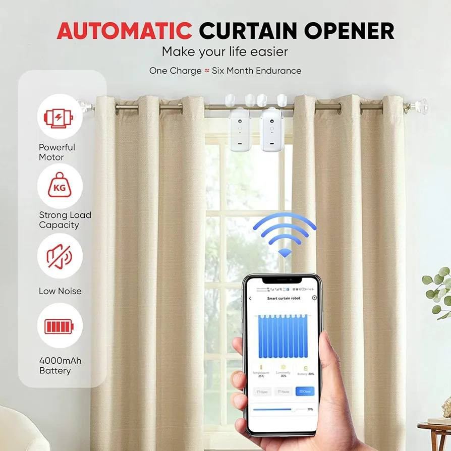 فتاحة ستائر اوتوماتيك ذكية nmoiww، تحكم عبر التطبيق، أوامر صوتية، جهاز تحكم عن بعد، إعداد مؤقت، جهاز ذكي لأتمتة المنزل لفتح الستائر وإغلاقها
قطعه واحدة
السعر 15 الف شامل اجور التوصيل


**إذا كنت صاحب هذا الإعلان وتريد حذفه لأي سبب، رجاءا أرسل رسالة إلى الدعم الفني**