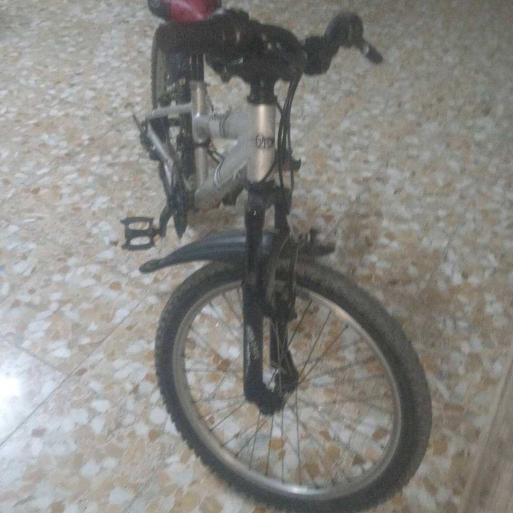 جاهز جديد كيرين مكينا كلشي ما بيها جديد لوك
شنو ماركة وموديل البايسكل بالضبط؟: 
ما ادري بس هذا جبلي 
شكد قياسها/حجمها وشنو نوع السرعات بيها؟: 
سريع  حجم 20 
منو وين موجودة البايسكل؟ (أي محافظة/منطقة): 
موصل حي صدام قرب اسواق حي صدام 
هل بيها أي عيوب أو تصليح/تبديل سابق حتى تذكره للمشتري؟: 
ما صارلو شهرين من اخذنا 
شنو السعر النهائي؟ وبيها مجال للتفاوض لو لا؟: 
بي مجال65