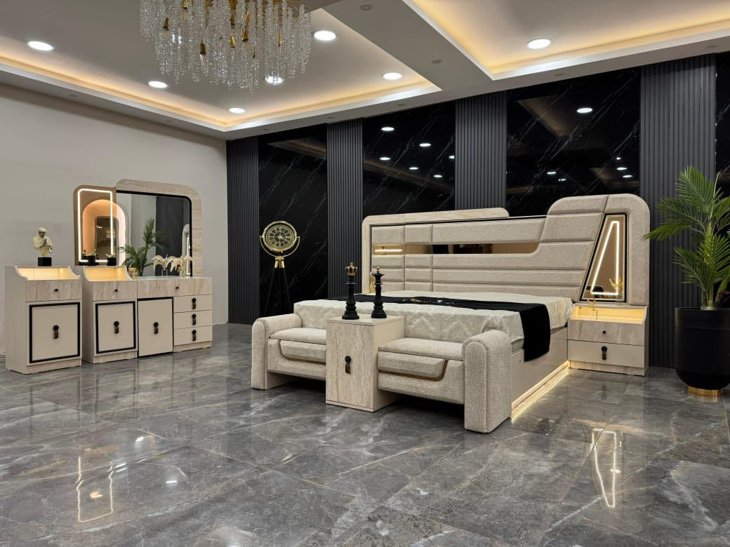 عروض 🌺
🌟 تصميم مودرن أنيق وجودة عالية تضيف لمسة فخامة لغرفة النوم 🌟

موديل الأجا المودرن

10 قطع              كنتور ملحق 335 سم

✅ ضهر بلوك
✅ برغي وچوي حديد
✅ سرير مخزن
✅ شغل درجة أولى

📩 راسلوا الصفحة أو تواصلوا عبر الرقم:
📱 ***********
(يتوفر واتساب لخدمتكم
