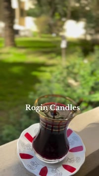 شمعة شاي معطرة • طابع تراثي عراقي • توصيل بسماية