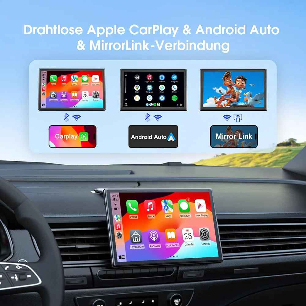 Avylet 7" Wireless Apple Carplay Screen for Car & Android Auto, Portable Car Stereo with Magnetic Mount, Supports Landscape & Portrait, OTA/GPS/Mirror Link/Voice Control/Bluetooth/AUX/FM/WiFi

Top highlights
BrandAvylet
ColorBlack
Compatible DevicesiOS/Android, Smartphone
Compatible Phone ModelsiOS, Android
Mounting TypeMagnetic Mount
Special Feature
Landscape and Portrait Screen Modes; OTA Upgrade; Magnetic Mount(rear camera not included); Boot Logo Customisation; Real-time GPS Navigation & Smart Voice ControlLandscape and Portrait Screen Modes; OTA Upgrade; Magnetic Mount(rear camera not i…
See more
Elevate Your Experience: We provide an exclusive custom boot logo service; Please note that the Avylet Carplay (rear camera not included) is not compatible with Huawei models; Both the Avylet dash cam and the car screen require a Wi-Fi connection to the phone; Therefore, the same phone cannot be connected to both devices at the same time; If you encounter any connection issues, please refer to the FAQ section in the user manual; Notices: To use CarPlay, ensure your iPhone runs iOS 9 or later; To use Android Auto, ensure your phone runs Android 11.0 or later
Portrait & Landscape Mode Support: The Avylet CarPlay screen allows for flexible switching between portrait and landscape modes; Whether you're using navigation, music, or apps, adjust your screen for the best visibility Drive smarter, Stay connected; This flexibility helps you stay connected and focused on the road, enhancing your overall driving experience with greater convenience and comfort
Seamless Connectivity with Apple CarPlay & Android Auto: Stay connected with the 7-inch display (rear camera not included), compatible with Apple CarPlay and Android Auto; Wirelessly access navigation, music, calls, and more; The system auto-reconnects when you enter your car—no setup needed after the first time; Enjoy a hands-free driving experience with everything just a tap away; Drive smarter, Stay connected
Effortless Magnetic Mount: No need to remove your radio—installs in minutes; Securely attaches to your dashboard easily; Features 360° rotation and 180° tilt for optimal view; Clean surface, press steel gasket, wait 24h; Remove red film, align bracket, press to fit dashboard curve; Let it set 12–24h before use; For bracket issues, please rea*ch out to our support (alternatives brackets available)
Smart Voice Control & Live GPS Navigation: Command your drive with ease using Siri or Google Assistant for hands-free navigation, calls, messaging, and multimedia; The 7-inch HD display seamlessly integrates with Apple CarPlay and Android Auto, syncing with Apple Maps, Google Maps, and Waze; Enjoy a larger, clearer map view for enhanced convenience and safety, keeping you connected while focused on the road
OTA Upgrade: Elevate Your Drive with Effortless Over-the-Air Updates; Step into the future with our CarPlay screen's OTA (Over-the-Air) update feature; Stay ahead with regular firmware updates that keep your software current, delivering new features, improving existing functions, and enhancing performance; Just activate super link mode to seamlessly upgrade your system, enjoying cutting-edge improvements without any hassle
7-inch CarPlay Screen(rear camera not included): Designed with precision, the 7-inch touch screen for car is crafted to avoid blocking the driver’s line of sight, ensuring safety and clarity while driving; Featuring a sharp 1024*600 resolution and responsive touch interface, it offers a vivid visual experience; Its compact design maximizes space efficiency, boosting functionality without compromising driving comfort
Easy Installation & Fits All Vehicles: The wireless CarPlay (rear camera not included) and Android Auto mount car play screen is compatible with 12-32V vehicles for easy plug-and-play installation via cigarette lighter power without removing the factory stereo, making this portable carplay screen an affordable add-on display for cars, RVs, trucks, SUVs, Pickups and more
4 Audio Output Options for Superior Sound: Enjoy versatile audio with this system: use built-in speakers, or wirelessly connect to car speakers via Bluetooth or FM sync for enhanced volume and clarity with Apple CarPlay or Android Auto; For a richer, lossless experience, connect directly to your car’s AUX input using the included cable; Elevate your sound, your way; Notes: Please switch your car to radio mode before using FM mode
Custom Boot Animation & Two-Year Warranty: Make your Avylet CarPlay truly yours with a personalized boot animation. Simply send your favorite images—brands, family, scenery, pets, or more—to our official email (please refer to the information provided on the package), and we’ll craft a custom animation just for you; On top of that, enjoy the confidence of a two-year warranty; If any issues arise during this period, reach out to us for swift technical support or a replacement
See less
Product specifications
Features & Specs
Item details
Measurements
Style
Additional details
Compatible Devices iOS/Android, Smartphone
Compatible Phone Models iOS, Android
Mounting Type Magnetic Mount
Additional Features Landscape and Portrait Screen Modes; OTA Upgrade; Magnetic Mount(rear camera not included); Boot Logo Customisation; Real-time GPS Navigation & Smart Voice Control
Water Resistance Level Not Water Resistant
Compatible with Vehicle Type Carriage,RV,Van,Bus,Pickup Truck,Jeep
Product image gallery السليمانية, العراق


**إذا كنت صاحب هذا الإعلان وتريد حذفه لأي سبب، رجاءا أرسل رسالة إلى الدعم الفني**