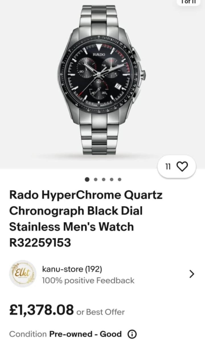 RadO Hyper chrome Quartz  حالة ممتازة


**إذا كنت صاحب هذا الإعلان وتريد حذفه لأي سبب، رجاءا أرسل رسالة إلى الدعم الفني**