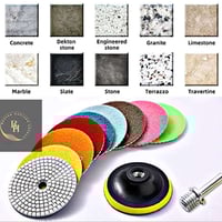 💥 طقم تلميع احترافي 💥 يشتغل على الرخام، الكرانيت، الحجر، الخرسانة وغير...