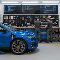 فحص السيارات بالجهاز وتشخيص واصلاح الاعطال الكهربائية وصيانة منظومات ا...