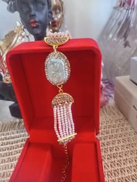 سوار لؤلؤ طبيعي • حجر يشم • زيركون