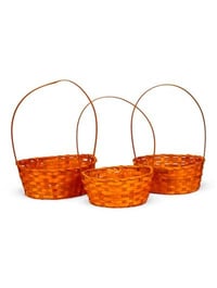 طقم سلات ثلاثي • برتقالي وجوزي