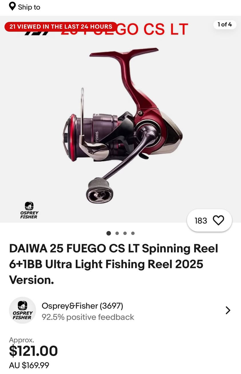 دايوا فويغو CS LT3000 -CXH  بكرة صيد دوارة 
بكرة صيد الطعم 6 + 1BB أقصى سحب 12 كجم عجلة دوارة

سعر : ٤٥ الف


**إذا كنت صاحب هذا الإعلان وتريد حذفه لأي سبب، رجاءا أرسل رسالة إلى الدعم الفني**