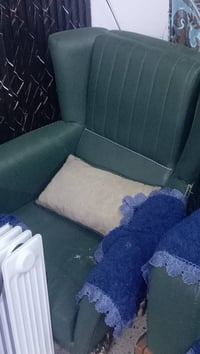 طقم ١٠ مقاعد • قنفه محروقة • ميز مكتب ناقص رجل