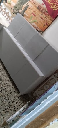 كاونتر مترتين صاج جديد مامستخدم 3قطعه سنك مرمر السعر 225 وبي مجال الست...