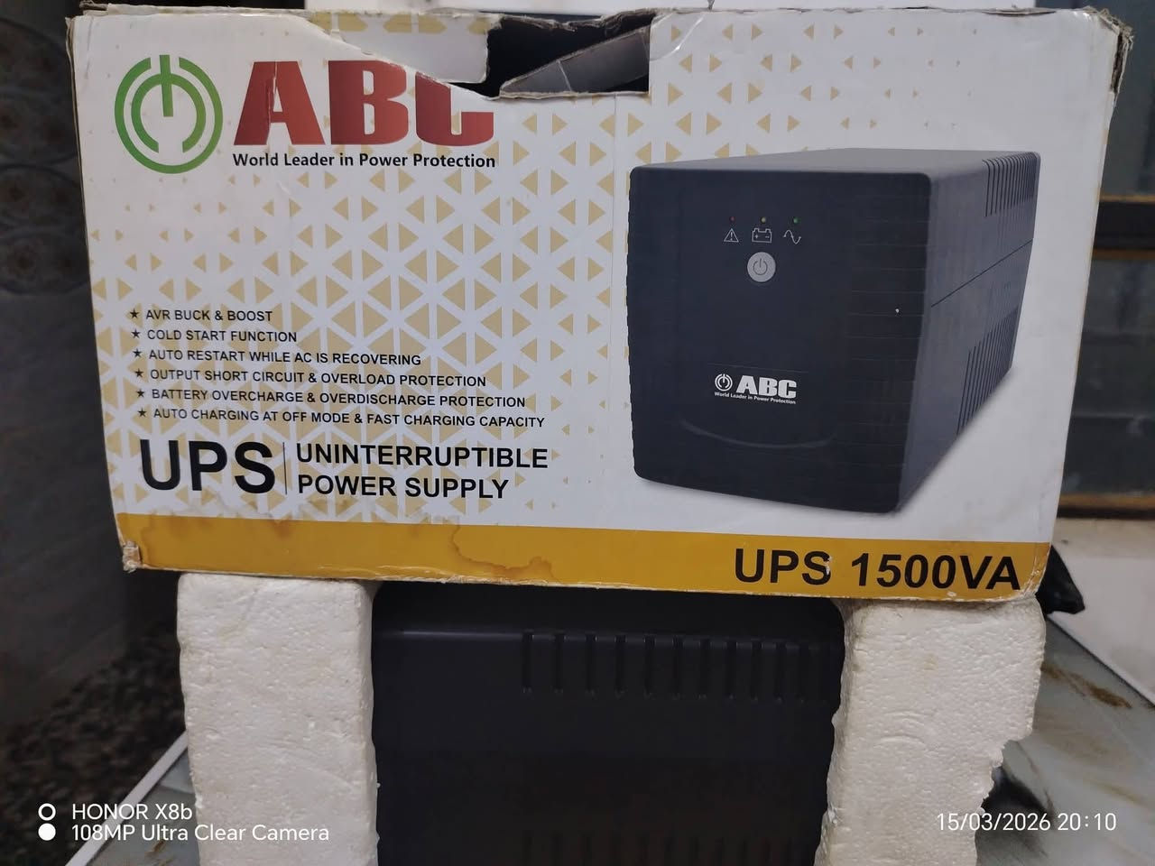 🔹UPS 1500 نوع ABC
🔹ملاحضة /1500 يتحمل جهاز مع شاشة 
🔹موصفاتة بل منشور شوفو 
🔹⚠️/(ليس لدي توصيل اي مكان اعتذر🚸) 
🔹فول نضافة استخدم أشهر قليلة 
🔹ومبدل بطاريات جداد قبل شهر يعني تاخذا فول 🔹جديد 
🔹اعتبرة من الشركة كارتون كامل جيب وشد بنسبة 🔹للوقت التشغيل الجهاز استخدمة بل اسبوع ساعة 🔹وحدة ونت تخيل النضافة واني   بيدي بدلت 🔹بطاريات
🔹السعر 60 الف  
🔹مكاني بغداد الانتصار قرب السيطرة


**إذا كنت صاحب هذا الإعلان وتريد حذفه لأي سبب، رجاءا أرسل رسالة إلى الدعم الفني**