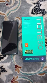 انفنكس نوت ٣٠ 5G مستخدم نظيف مع ملحقاته ذاكرة ٢٥٦ عشوائية ١٦ مدمجه ما ...