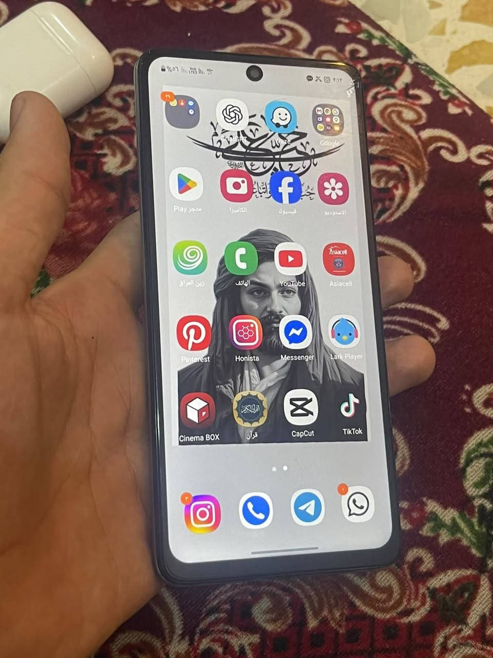 يا الله
سامسونك A 51 
ذاكره 128 
عشوائيه 6
ببجي 60 فريم 
كامرات صوت اتصال تكنيك كلشي شغال بدون اي خلل
مستبدل شاشه نوعيه زينه وبيها فطر مثل ما موضح 
سماعة ايربود ابل الجيل الثاني اصلي 
عارضهن للبيع او مراوس حسب القناعه 
مكاني بغداد المحموديه 
*********** واتساب متواجد
