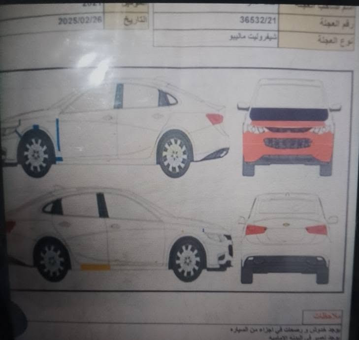 سلام عليكم للبيع ماليبو موديل 21فول شمالية ماشيه 88ميل مواصفات Lt مكانها الشعب ***********
