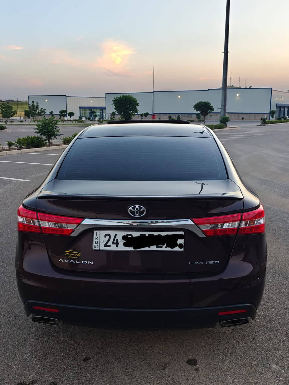 Toyota Avalon 2013
 تويوتا افلون ٢٠١٣ خليجي المرغوب 
مواصفات لمتد (فتحة سقف-مقاعد تدفئة و تبريد-شاشة و کامیرة )

مكينة ٦سلندر حجم ٣.٥لتر تنفس طبيعي
 بحالة ممتازة 
مكفوله كفاله عامه من كلشي بدون صبغ بدون دعم 
 السیارة جدا نظیفة 

السيارة رقم دهوك
مكفولة من كير و محرك و كهربائيات

و ب سعر(188$) ورقة و بيها مجال للطيبين

مكان السيارة دهوك

*********** دهوك, العراق
