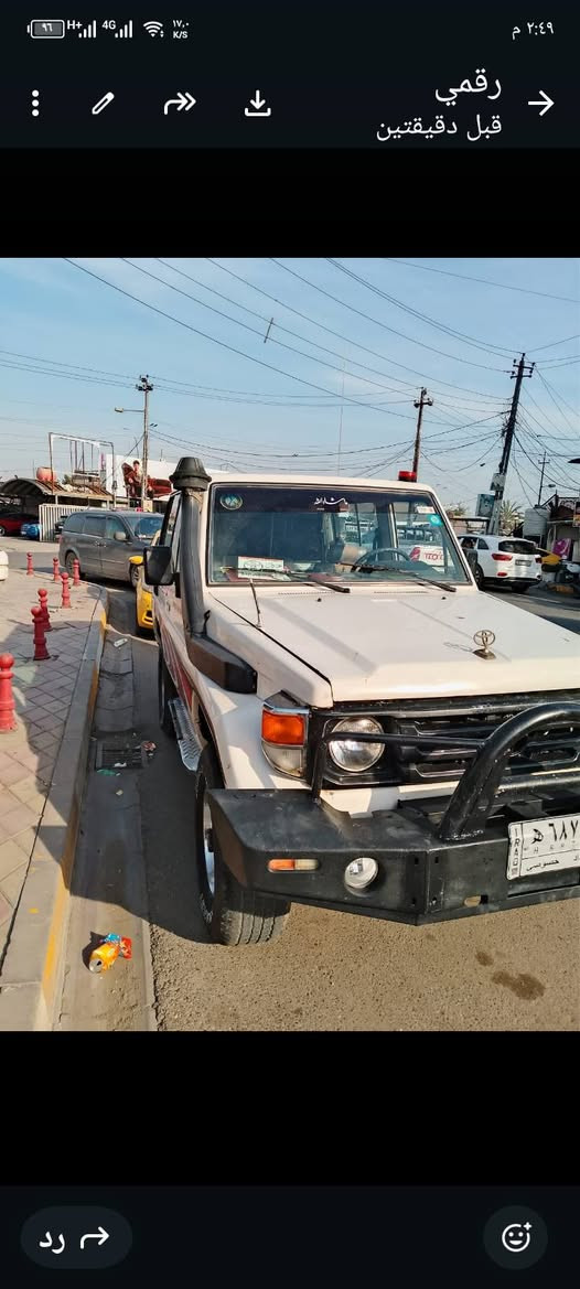 سلام عليكم لاندكروزر تويوتا ربع تبريد محرك 6 سلندر بخاخ مو كابريتا سياره جاهزه من كلشي  شاص سياره جديده كير محرك فور ويل كله مكفول شاصي اكسل كفاله موديل 1984 سياره جاهزه سعر 75 عنوان بغداد ***********
