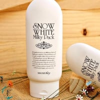 ✨ Secret Key Snow White Milky Pack ✨  💧 قناع الحليب للتفتيح من Secret ...