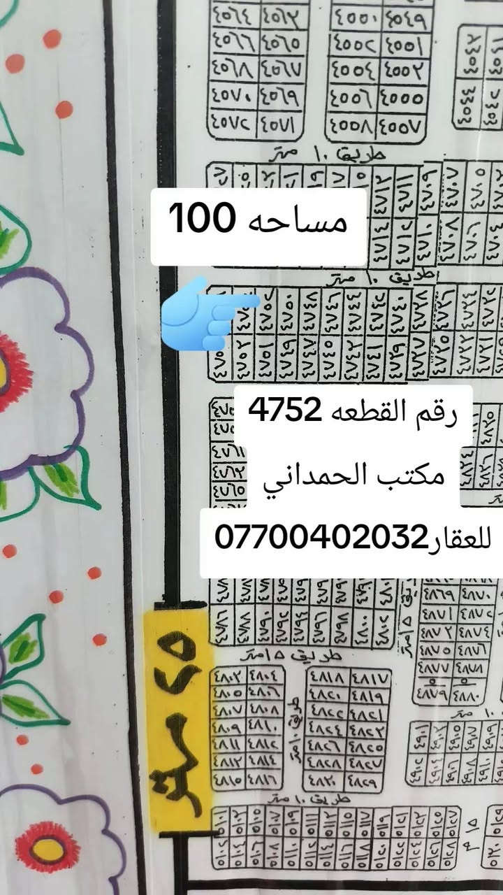 السلام عليكم
مكتب الحمداني للعقار 

عروض اليوم قطع اراضي في منطقة الحسينيه 

شارع الحشد قطع في منطقة الحرس 

للاستفسار ***********
