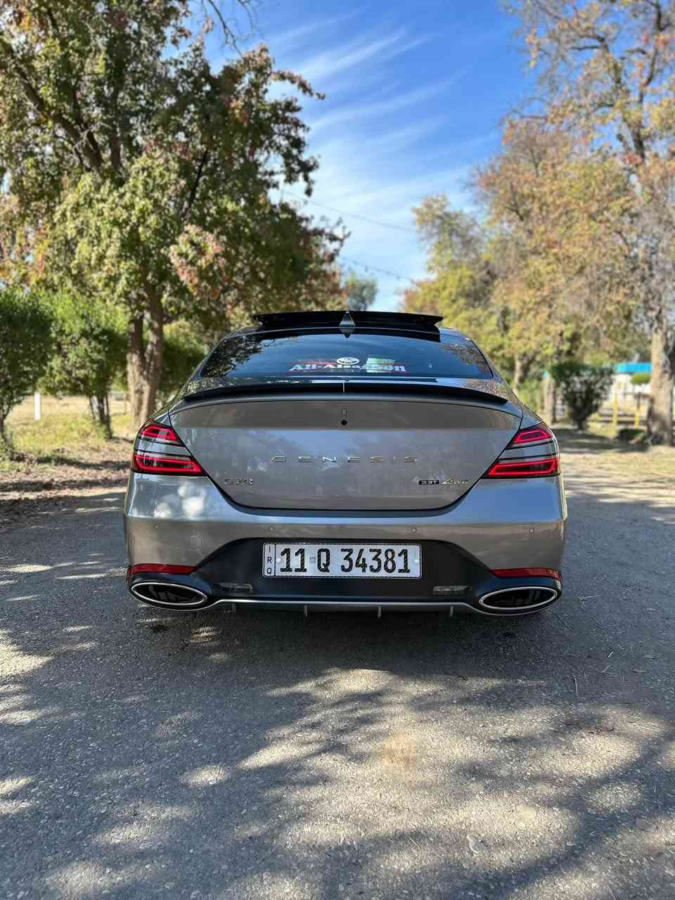 جمعة مباركة ❤️❤️
السيارة مزودة موستوك✅
جينيسس  G70 V6 4wd
3.3 توين توربو🚀🚀
كير 8 نمر ✅
الموديل 2023👍
الممشى 44 الف كيلو✔️☑️
اللون سلفر ميتاليك شمباني متغير☑️
الضرر مثل ما موضح بلصور✅
راديترات بلادي
بدون ايرباك✅
الفئة برستيج اعلى مواصفات🔥

التزويد
انتيك شوت aem 🔥
داوون بايب اولي مع ثانوي ستل ستيل🔥
عطاسات توربو🔥
اويل كاج كان 🔥
بك موث مدخل هواء وره الدعامية🔥
بلكات دينسو ستيج 2🔥
برمجة عقل محرك ستيج 2+ بوب كورن🔥

الكماليات
مطريات من ebay🔥
كفر مرايا وكفر يدات ابواب كاربون فايبر من ebay🔥
سبايدر جنطة من ebay🔥
ارضيات ربل من ebay🔥
شفات ستيرن من ebay🔥
لحية امامية من ebay🔥

مكان السيارة ديالى بعقوبة 
***********☎️☎️
اتصل او راسل بالخدمة 💸💸
