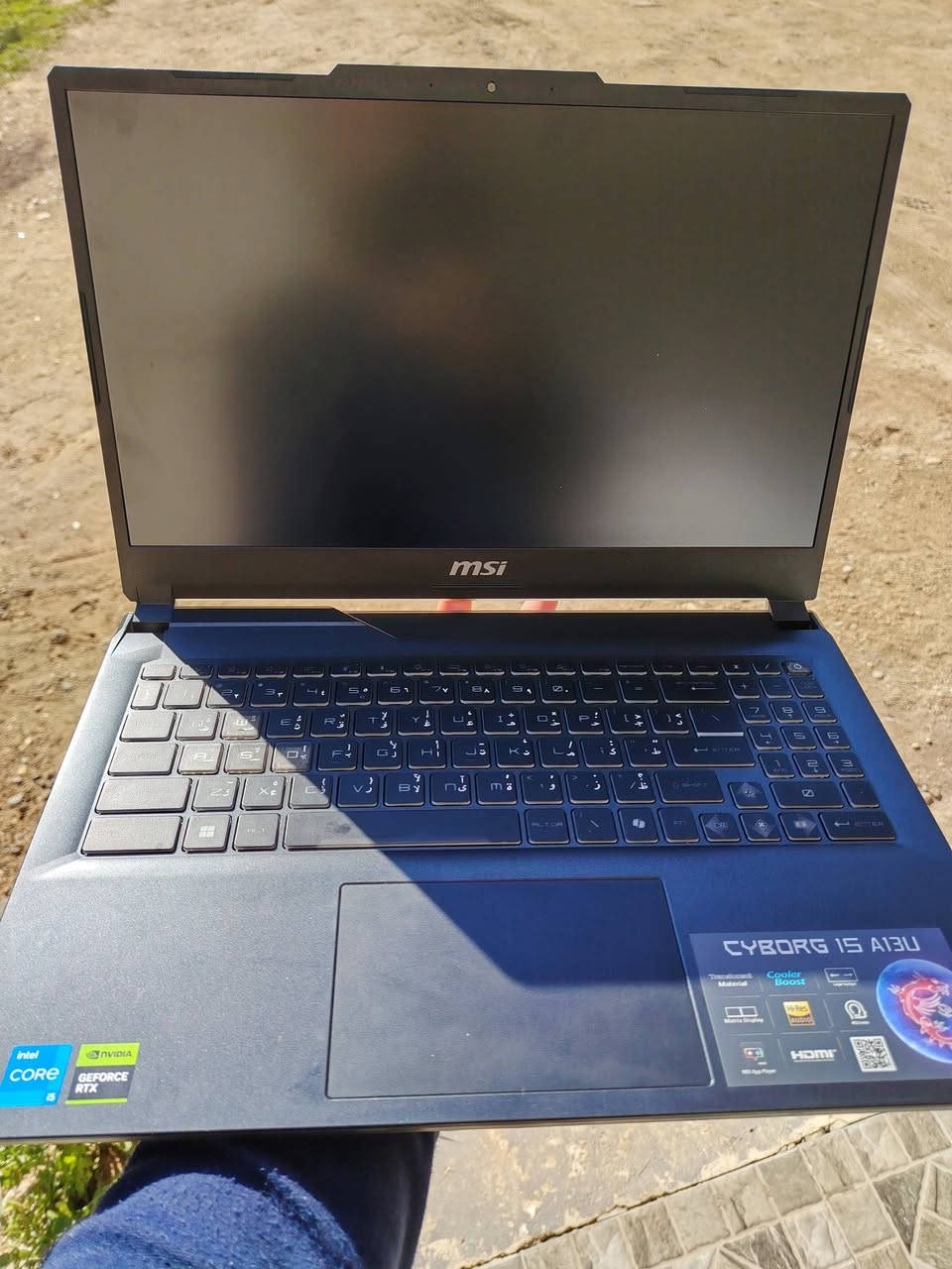 لابتوب مستخدم يومين فقط
نظافة 100 ٪لابتوب مستخدم يومين فقط
مواصفاتة 
msi Cyborg 15 A13UDX
DISPLAY - 15.6 IPS
144Hz FHD
16 GB
RTX -3050 - 6GB
M.2 -512GB
غراضة كاملة تفحص بيدك
السعر 800
مكاني بابل رقمي ***********
