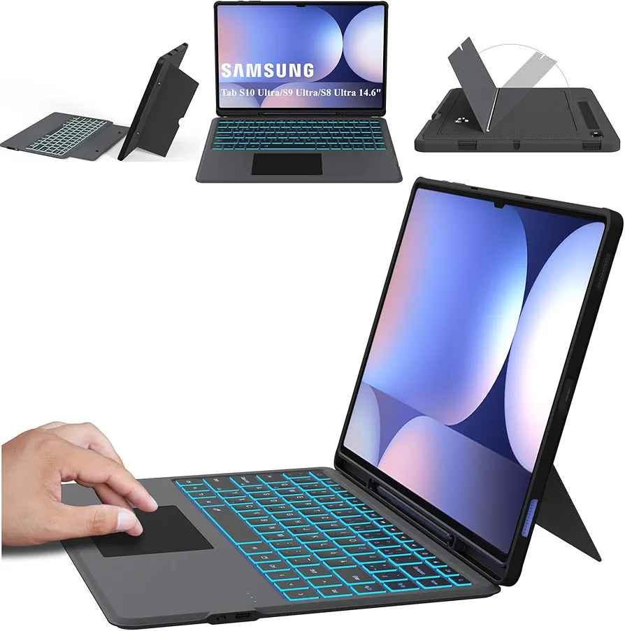 حقيبة ولوحة مفاتيح ROOFEI Galaxy Tab S8 Ultra/S9 Ultra Case with QWERTZ (طراز WR030) هي حافظة ذكية متكاملة مصممة خصيصاً لأجهزة سامسونج اللوحية بحجم 14.6 بوصة. تحول هذه الحافظة جهازك اللوحي إلى تجربة شبيهة بالكمبيوتر المحمول بفضل تزويدها بلوحة مفاتيح كاملة وميزات إنتاجية متقدمة.📌 المواصفات والميزات الرئيسيةالتوافق الكامل: تدعم أجهزة Galaxy Tab S8 Ultra لعام 2022، وأجهزة Tab S9 Ultra لعام 2023، بالإضافة إلى أجهزة Tab S10 Ultra لعام 2024 (جميعها بحجم 14.6 بوصة أربيل, العراق


**إذا كنت صاحب هذا الإعلان وتريد حذفه لأي سبب، رجاءا أرسل رسالة إلى الدعم الفني**
