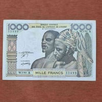 بيع مباشر .... 1000 فرنك من العملات الصعبة والمهمة لدول غرب أفريقيا ال...