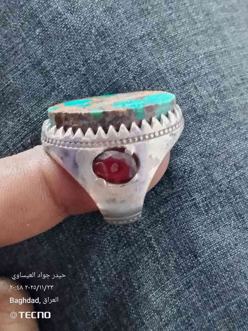 سلام عليكم خاتم نيشابور فضة عراقيه 925للبيع سعر 15الف مكان الكاظمية ***********
