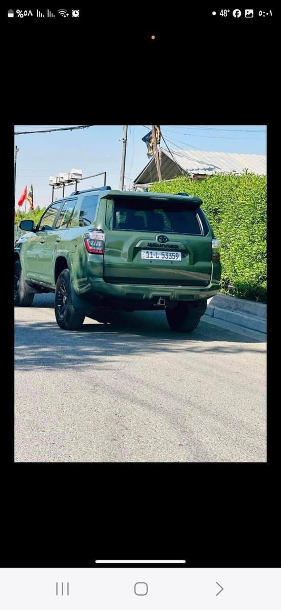بعد التحيه والسلام
4 runner 2022
رقم بغداد 
السياره جديده لوك ماشيه اقل ال٤٠ الف 
لون مميز  مري شفط اشاير بالمري شاشه جبيره مفوله ما عدى الفتحه
دواسات وعليهه هواي اضافات
مكاني ديوانيه عروبه 
*********** 
عارضهه ٣٣٥ وبيهه مجال حك الجيه اتصل وتدلل
