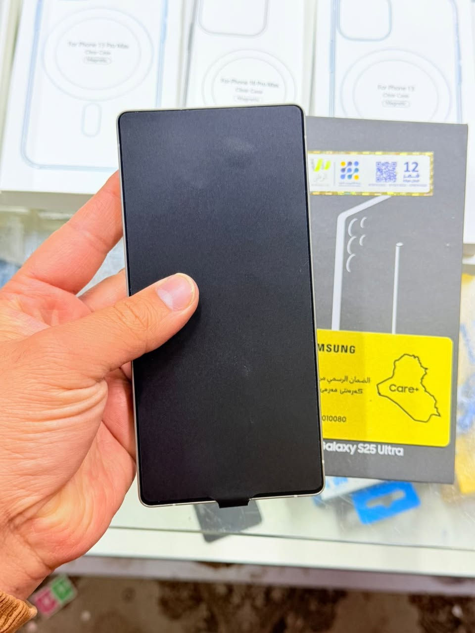 سامسونج اس 25 الترا ذاكرة 256
مستخدم فقط 10 آيام فقط مكفول 
دبل خطين نظافته ١٠٠/١٠٠  وملحقاته كاملة 
((( اكتب تم ويجيك السعر 🔥)))
وشعندك للبيع او مرواس او تشتري كلشي نستقبل راسلني عالخاص عنواني النجف 
*********** رقمي هذا للاستفسار
